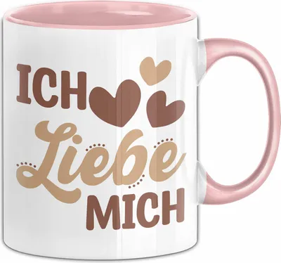 Produktbild von Ich Liebe Mich Tasse Geschenk Selbstwert Geschenkidee Therapie Kaffee-Becher (Rosa)