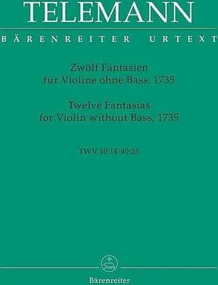 Produktbild von Zwölf Fantasien für Violine ohne Bass 1735 TWV 40: 14-25