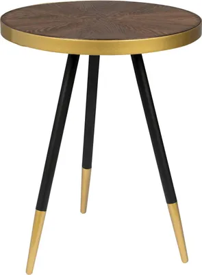 Produktbild von Housecraft Living Denise Beistelltisch Rund 44 cm Holz Braun/ Gold