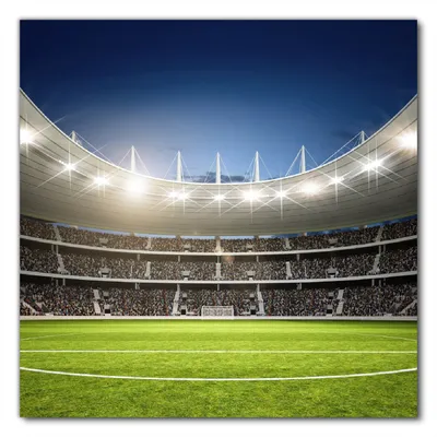 Produktbild von Wallario selbstklebende Möbelfolie/ Tischdecke für Innen und Außen, Größe: 50 x 50 cm - Fußballstadion Mittellinie