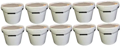 Produktbild von SILPLAST Eimer mit Deckel 17L x 10 Kunststoffeimer 17 Liter lebensmittelecht stapelbar Plastikeimer leer Weiß