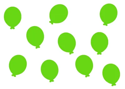 10 Aufbügel-Patches 26 mm glatt Ballon-Motiv