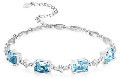 Produktbild von Armband mit Geburtsstein für Damen, aus Sterlingsilber