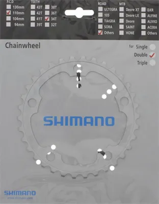 Immagine prodotto di SHIMANO FC-2350 34 denti argento - trasmissione precisa per bici da corsa e...