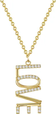 Produktbild von Glanzstücke München Halskette Love Sterling Silber Zirkonia 40,0 cm Basiskette + 5,0 cm Verlängerung 50080473