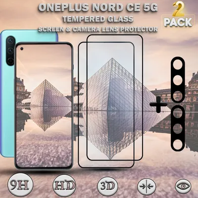 Produktbild von 2-Pack ONEPLUS NORD CE 5G Displayschutzfolie und 2-Pack Objektivschutz aus 9H gehärtetem Glas