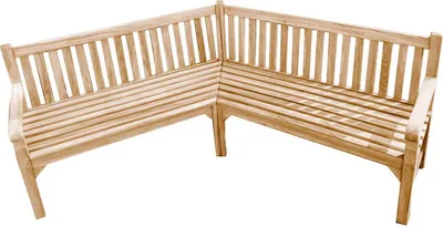 Produktbild von Eckbank Tandil mit Armlehnen Teak Massivholz 150 x 150 cm