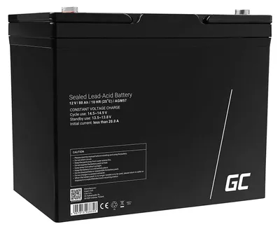Produktbild von Green Cell® AGM 12V 80Ah Akku VRLA Blei-Batterie Bleiakku Ersatzakku Gelakku Akkubatterie Zyklenfest Unbemann Fischkutter | Boot | Scooter | Rasentraktor| Rasenmäher | Aufsitzmähe | Kahn