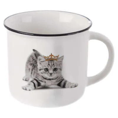 Produktbild von ORION Kaffeebecher Teebecher Porzellanbecher KATZEN mit Henkel 420 ml