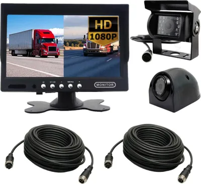 Obrázek produktu pro 7palcový monitor AHD s rozdělenou boční kamerou a couvací kamerou