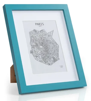 Produktbild von Casa Chic Bilderrahmen aus Holz, Bilderrahmen für Collage, Echtglas Fotorahmen 28x23 cm Groß, Rahmen Stehende oder für die Wand, Vertikal und Horizontal Gebrauch, Großer Passepartout