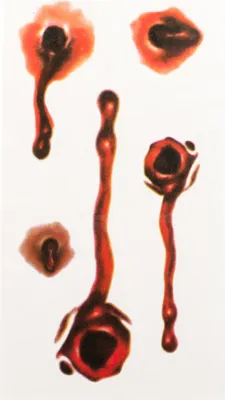 Produktbild von Tattoo-Schusswunden Halloween rot-schwarz - Einheitsgröße