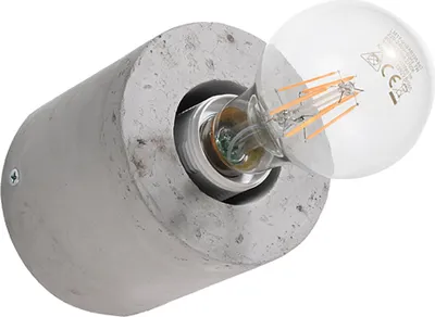 Produktbild von Wandlampe, Beton grau, rund, H 10 cm