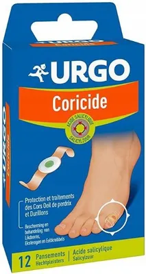 A box of Urgo Coricide foot plasters.