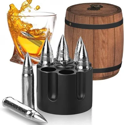 Immagine prodotto di Set di cubetti di ghiaccio per whisky da uomo, ideale come regalo