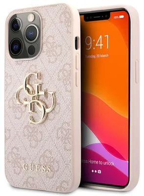 Obrázek produktu pro Guess Guhcp13X4Gmgpi Iphone 13 Pro Max 6.7 Růžový/Růžový Pevný Obal 4G Velké Kovové Logo