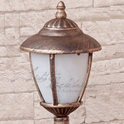 Produktbild von Rabalux 8480 Außenstehleuchte Madrid, E27, gold-weiß, rund, Klassisch, ø200mm