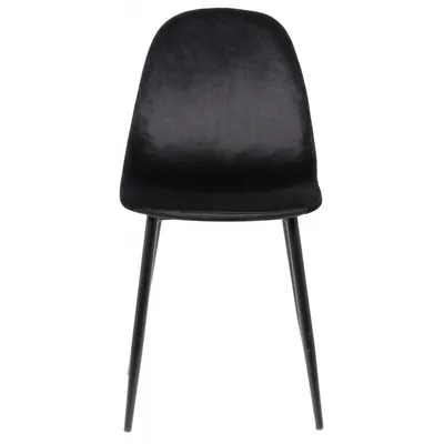 Produktbild von CLP 4er Set Esszimmerstühle Napier gepolstert bis 150 kg belastbar schwarz Material Samt
