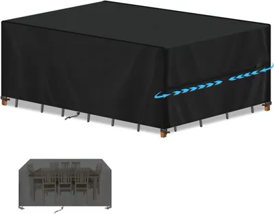 Produktbild von Gartentisch Abdeckung 220 x 100 x 75 cm, 420D Oxford Gewebe, wasserdicht, UV-beständig, für Gartenmöbel