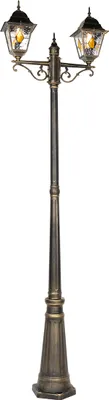 Zdjęcie produktu dla Antyczna lampa ogrodowa stojąca antyczne złoto 240 cm 2-światła - Antigua