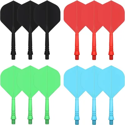 Produktbild von CyeeLife Dart Schäfte Dart Flights 12 Stabile Schwarz Rot Blau Grün