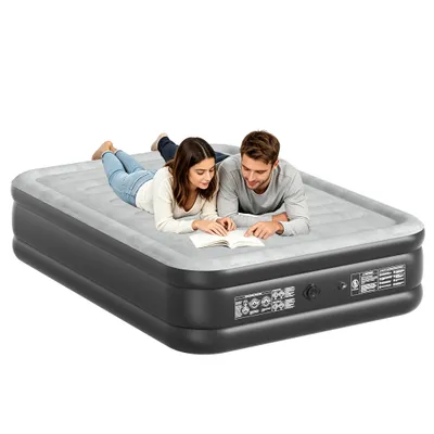 Produktbild von TRMLBE Luftbett Doppelbett 203x152x46cm, aufblasbares Bett mit Elektropumpe & Tragetasche, hohe Tragfähigkeit 300kg für Camping und Gäste