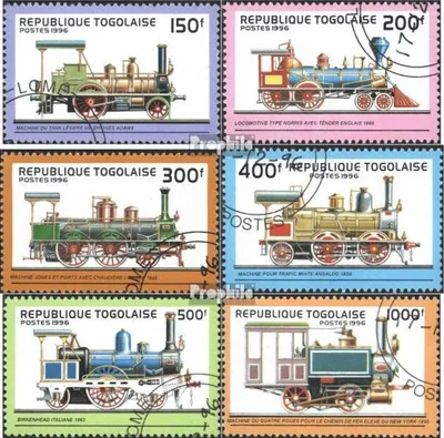 Produktbild von Briefmarken Togo 1996 Mi 2487-2492 (kompl.Ausg.) gestempelt Lokomotiven