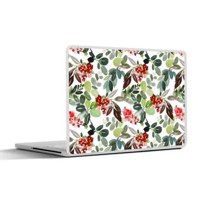 Produktbild von MuchoWow® Laptop Aufkleber Sticker Cover Beeren - Weihnachten - Aquarell 36.5x27.5 cm - Laptop-Sticker