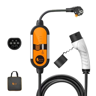 Obrázek produktu pro Přenosná nabíječka pro elektromobily, rychlé nabíjení 3,5 kW, nastavitelný proud 8A-16A, 3,5 kW, 16A, jednofázová