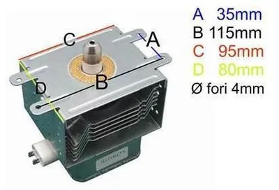Obrázek produktu pro Magnetron do mikrovlnné trouby pro značky Delonghi, Samsung OM75S, Whirlpool a AE