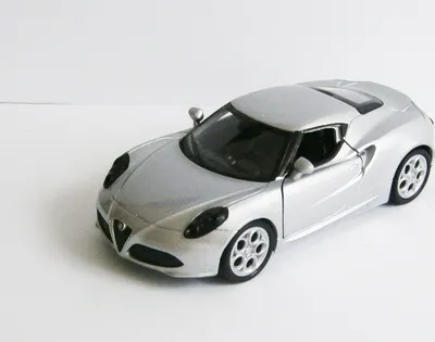 Immagine prodotto di ALFA ROMEO 4C modello di auto 12cm metallo modello di auto giocattolo WELLY bambini regalo giocattolo 34 (argento)