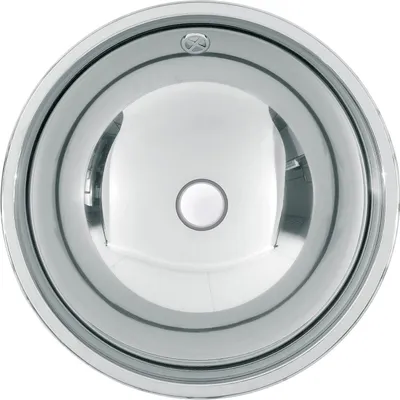 Immagine prodotto di KWC AR lavabo rotondo, RONDO, acciaio inox, 456x165 mm, troppopieno, satinato