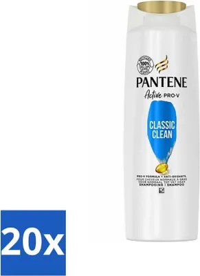 Immagine prodotto di Pantene - Shampoo - Classic Clean - Detergente rinfrescante - Per capelli normali - 225 ml - Confezione risparmio - 20 pezzi