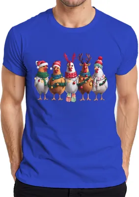 Produktbild von Hühner Hühnerhalter Huhn - Weihnachten Xmas Christmas Herren T-Shirt, Blau, 3XL
