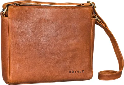 Produktbild von ROYALZ "Albany" Vintage Damen Handtasche Leder moderne kleine Ledertasche Damenhandtasche zum umhängen Frauen Umhängetasche Echtleder