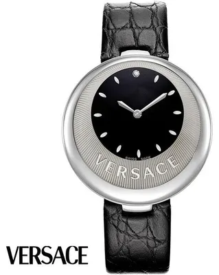 Produktbild von Versace 87Q99D009S009 Perpetuelle silber schwarz Leder Armband Uhr Damen NEU