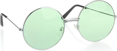 Produktbild von com-four® Hippie Brille grün - Partybrille 70er Jahre mit grünen XXL Gläsern für Fasching, Karneval, Schlagermove oder eine Mottoparty - Brille mit getönten Gläsern - Kostümzubehör