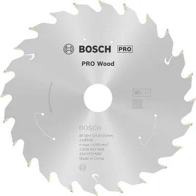Produktbild von PRO Wood cordless Kreissägeblatt, 136 x 1,5 x 20 mm
