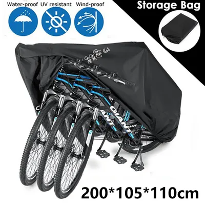 Image de Garage à vélos pour 2-3 vélos - Couverture de vélo antirouille 200x105x120 cm avec sac de transport I Housse de protection pour vélos Bike
