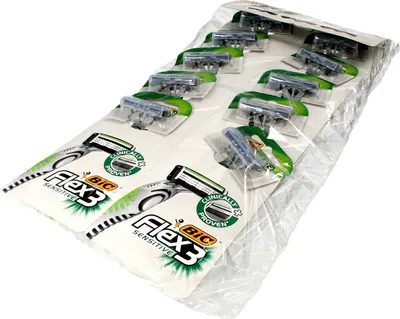 Image de Bic Shaver Flex 3 Sensitive Card - 1op.-10pcs