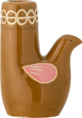 Obrázok produktu pre Bloomingville Trudy svietnik, hnedá farba, kamenina