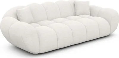 Produktbild von Strukturstoff 3-Sitzer Couch Liva Weiß
