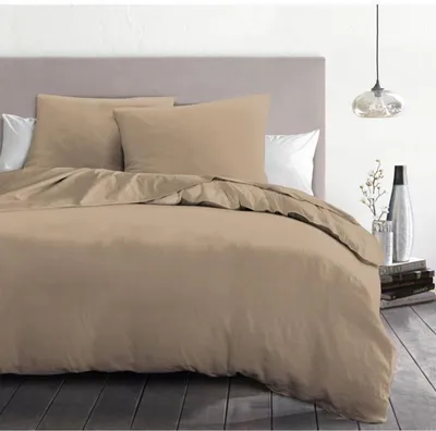 Obrázek produktu pro 3dílná sada ložního prádla z mikrovlákna, 82 g - 240 x 260 cm - béžová