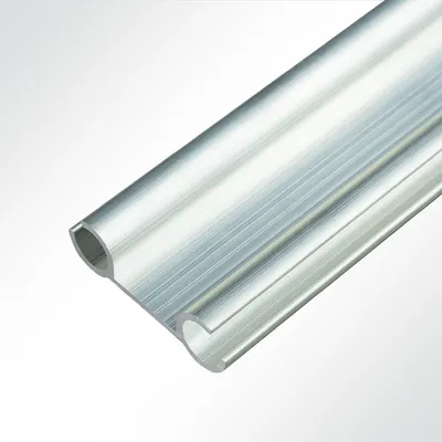 Produktbild von Lysel® Doppelkederschiene Aluminium 45° pressblank für 5,5-8mm Keder L: 2m