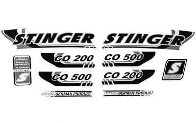 Produktbild von Fahrrad DEKOR Satz Aufkleber Rahmen frame Decal Sticker Stinger Label grau