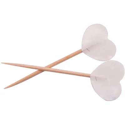 Produktbild von 50 Weiße Herz Party Picker 6,5cm