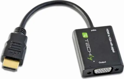 Image de Techly HDMI zu VGA Konverter, Plug and Play, HDCP kompatibel
