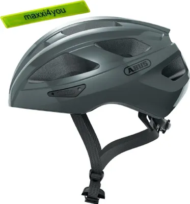 Produktbild von Abus Macator Fahrradhelm Grau Größe L (58-62 cm) inkl. maxxi4you Reflexband