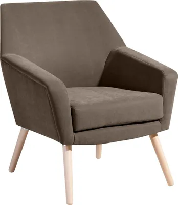 Produktbild von Sessel Kachka Bezug Veloursstoff Buche natur / sahara 21077