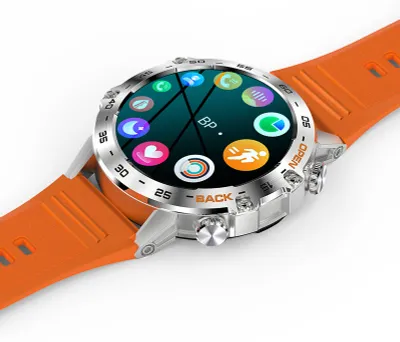 Image de Smartwatch K52 avec appel Bluetooth, compatible Android/iOS, écran IPS de 1,39 pouces, montre intelligente avec suivi de la fréquence cardiaque, du sommeil et des pas, montre de sport étanche